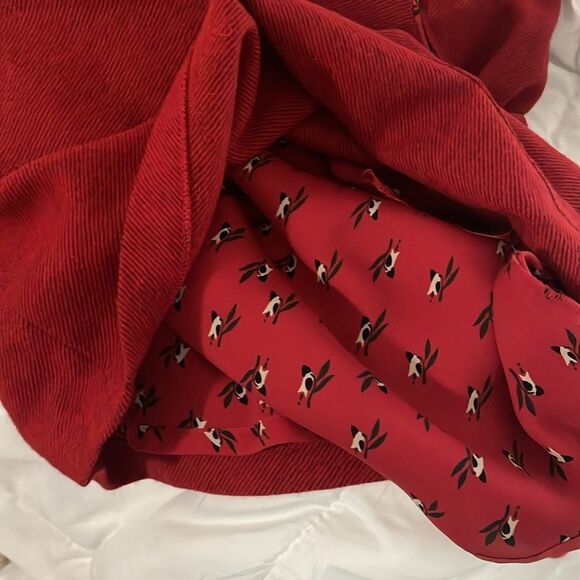 Tucker Red Wool Sheath Dress Size Large - Picture 8 of 10